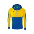 Erima Trainingsjacke Six Wings mit Kapuze (Baumwollmix, weich und bequem) navyblau/gelb Herren