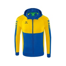 Erima Trainingsjacke Six Wings mit Kapuze (Baumwollmix, weich und bequem) navyblau/gelb Jungen