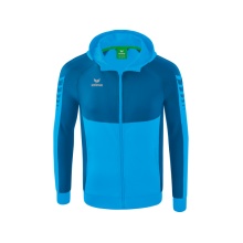 Erima Trainingsjacke Six Wings mit Kapuze (Baumwollmix, weich und bequem) curacaoblau Herren