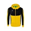 Erima Trainingsjacke Six Wings mit Kapuze (Baumwollmix, weich und bequem) gelb/schwarz Herren