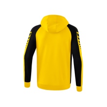 Erima Trainingsjacke Six Wings mit Kapuze (Baumwollmix, weich und bequem) gelb/schwarz Herren