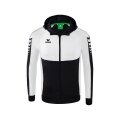 Erima Trainingsjacke Six Wings mit Kapuze (Baumwollmix, weich und bequem) schwarz/weiss Jungen