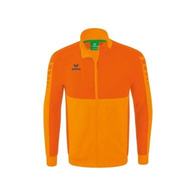 Erima Trainingsjacke Six Wings Worker (100% Polyester, Stehkragen, strapazierfähig) orange Herren