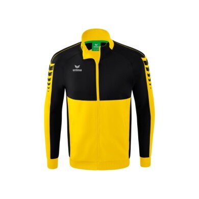 Erima Trainingsjacke Six Wings Worker (100% Polyester, Stehkragen, strapazierfähig) gelb/schwarz Herren