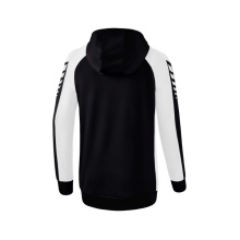 Erima Trainingsjacke Six Wings mit Kapuze (Baumwollmix, weich, bequem, taillierter Schnitt) schwarz/weiss Damen