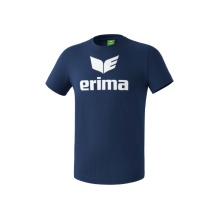 Erima Sport-Tshirt Basic Promo Logo (100% Baumwolle) navyblau Herren