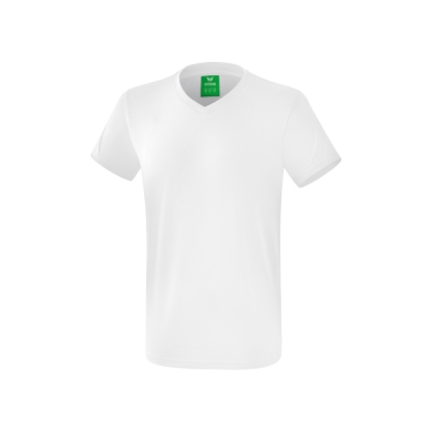 Erima Sport-Tshirt Basic Style (100% Baumwolle, V-Ausschnitt) weiss Herren