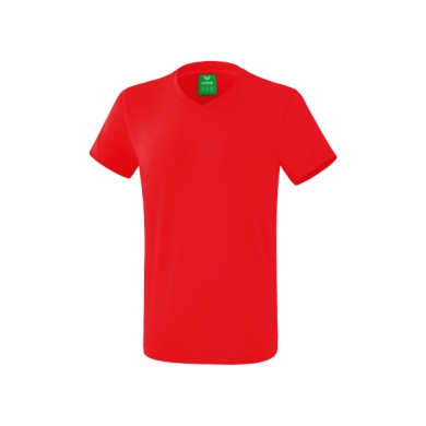 Erima Sport-Tshirt Basic Style (100% Baumwolle, V-Ausschnitt) rot Herren