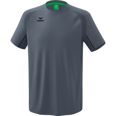 Erima Sport-Tshirt Liga Star (robust, elastisch, feuchtigkeitsableitend) grau/schwarz Jungen