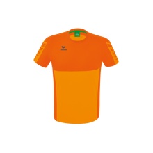 Erima Sport-Tshirt Six Wings (100% Polyester, schnelltrocknend, angenehmes Tragegefühl) orange Jungen