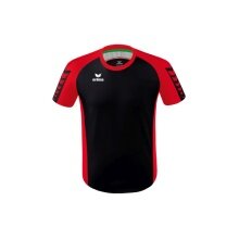 Erima Sport-Tshirt Six Wings Trikot (100% Polyester, strapazierfähig) schwarz/rot Kinder