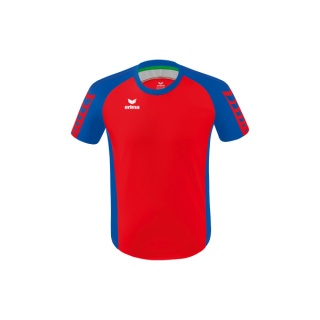 Erima Sport-Tshirt Six Wings Trikot (100% Polyester, strapazierfähig) rot/royalblau Herren