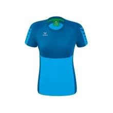 Erima Sport-Shirt Six Wings (100% Polyester, taillierter Schnitt, schnelltrocknend) curacaoblau Damen