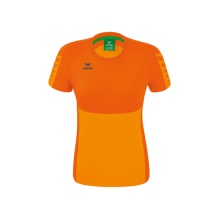 Erima Sport-Shirt Six Wings (100% Polyester, taillierter Schnitt, schnelltrocknend) orange Damen