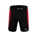 Erima Sporthose Six Wings Worker Shorts kurz (100% Polyester, ohne Innenslip, bequem) schwarz/rot Herren