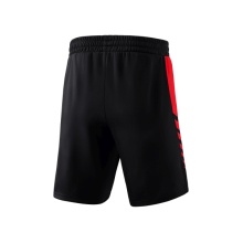 Erima Sporthose Six Wings Worker Shorts kurz (100% Polyester, ohne Innenslip, bequem) schwarz/rot Herren