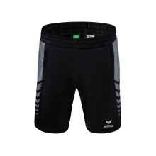 Erima Sport-Hose Six Wings Worker Shorts kurz (100% Polyester, ohne Innenslip, bequem) schwarz/grau Jungen