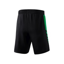 Erima Sporthose Short Six Wings Worker (100% Polyester) kurz schwarz/smaragdgrün Herren