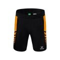 Erima Sporthose Short Six Wings Worker (100% Polyester) kurz schwarz/orange Herren