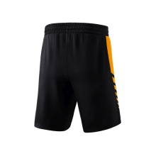 Erima Sporthose Short Six Wings Worker (100% Polyester) kurz schwarz/orange Herren