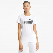 Puma Fitness-Shirt Essentials Logo (100% Baumwolle) weiss Damen