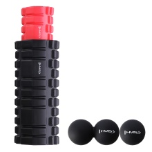 HMS Fitness Set Pro2 FSBM (2in1 Massagerolle, Einzelball und Duoball) schwarz/rot