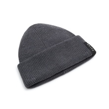 Falke Strickmütze (Beanie) Unisex - Merinowolle, Rippenstruktur - dunkelgrau - 1 Stück