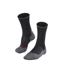 Falke Trekkingsocke TK2 Wool Silk (luxuriöser Tragekomfort Seide+Merinowolle) anthrazit Herren - 1 Paar