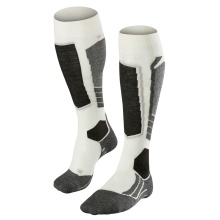 Falke Skisocke SK2 (Allrounder-Skistrumpf, Merinowoll-Mix) weiss/grau/schwarz Damen - 1 Paar