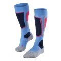 Falke Skisocke SK2 (Allrounder-Skistrumpf, Merinowoll-Mix) blau/schwarz/pink Damen - 1 Paar