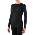 Falke Langarmshirt Wool Tech (Merinowolle) Unterwäsche schwarz Damen