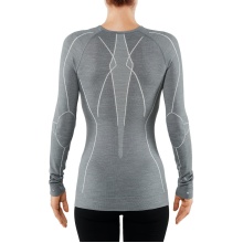 Falke Langarmshirt Wool Tech (Merinowolle) Unterwäsche hellgrau Damen