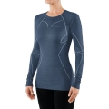 Falke Langarmshirt Wool Tech (Merinowolle) Unterwäsche blau Damen