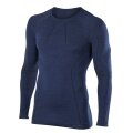 Falke Langarmshirt Wool Tech (Merinowolle) Unterwäsche navyblau Herren