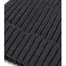 Falke Strickmütze (Beanie) Hat Unisex - Merinowolle, Rippenstruktur, Umschlag - anthrazitgrau - 1 Stück