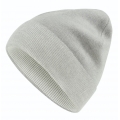 Falke Strickmütze (Beanie) Unisex - Merinowolle, Shadow-Rippstruktur, Umschlag - hellgrau - 1 Stück