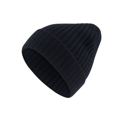 Falke Wintermütze (Beanie) Unisex - Kaschmir, Rippenstruktur, Umschlag - dunkelblau - 1 Stück