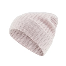 Falke Wintermütze (Beanie) Unisex - Kaschmir, Rippenstruktur, Umschlag - hellrosa - 1 Stück