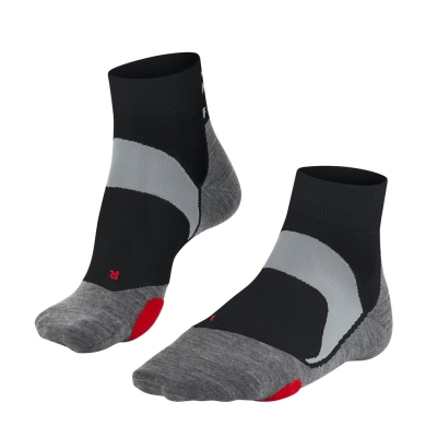 Falke Bikesocke BC5 Endurance (feuchtigkeitsableitend, leichte) Kurzsocken schwarz/grau - 1 Paar