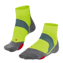 Falke Bikesocke BC5 Endurance (feuchtigkeitsableitend, leichte) Kurzsocken limegrün/grau - 1 Paar