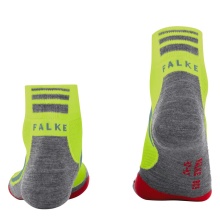 Falke Bikesocke BC5 Endurance (feuchtigkeitsableitend, leichte) Kurzsocken limegrün/grau - 1 Paar