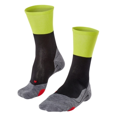 Falke Bikesocke BC Gravel (optimale Passform) schwarz/limegrün - 1 Paar