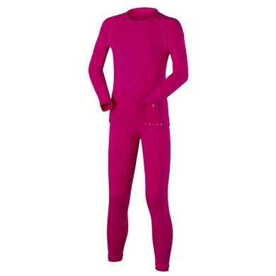 Falke Funktionsunterwäsche-Set Maximum Warm (Langarmshirt und lange Hose) berrypink Kinder