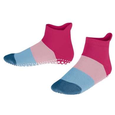 Falke Hausschuhe Colour Block 2024 (nachhaltige Baumwolle) fuchsia/blau Kinder