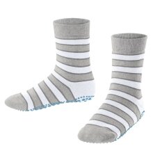 Falke Hausschuhe Simple Stripes (Baumwolle-Mischung) grau Kinder