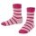 Falke Hausschuhe Simple Stripes (Baumwolle-Mischung) fuchsia Kinder