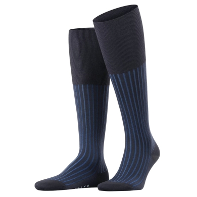 Falke Kniestrümpfe Shadow (Business-Strumpf, Baumwolle) marineblau Herren - 1 Paar