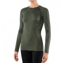 Falke Langarmshirt Wool Tech (Merinowolle) Unterwäsche olivegrün Damen