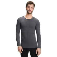 Falke Funktionsunterwäsche Langarmshirt Warm (wärmes Material, perfekte Feuchtigkeits) grau Herren