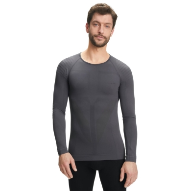 Falke Funktionsunterwäsche Langarmshirt Warm (wärmes Material, perfekte Feuchtigkeits) grau Herren